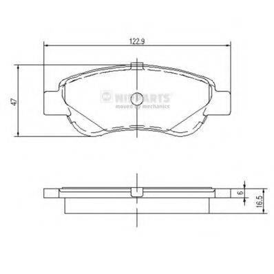 NIPPARTS J3602122 Комплект гальмівних колодок, дискове гальмо