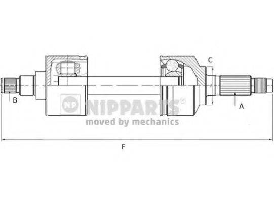 NIPPARTS N2801004 Приводний вал