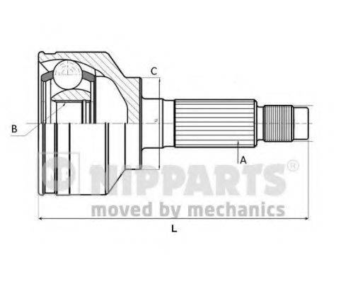 CHEVROLET 13318008 Шарнірний комплект, приводний вал