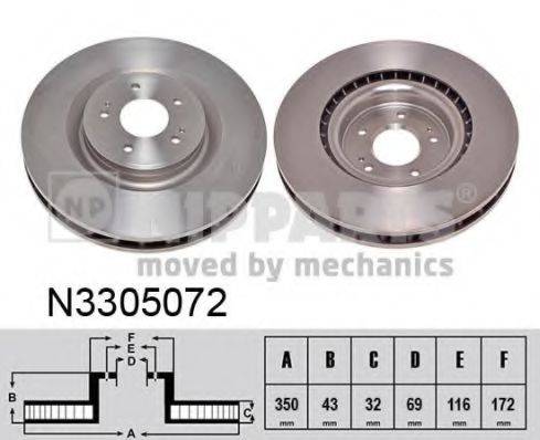 NIPPARTS N3305072 гальмівний диск