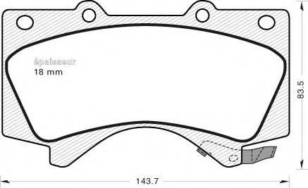 TOYOTA 446560300 Комплект гальмівних колодок, дискове гальмо