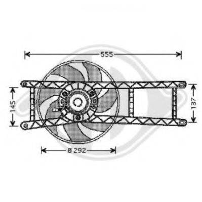 DIEDERICHS 3434001 Вентилятор, охолодження двигуна