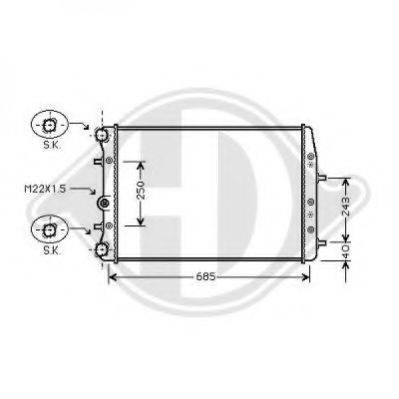 DIEDERICHS 8220515 Радіатор, охолодження двигуна