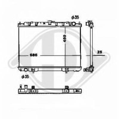 DIEDERICHS 8608503 Радіатор, охолодження двигуна