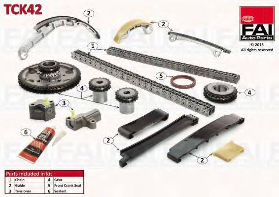 FAI AUTOPARTS TCK42 Комплект мети приводу розподільного валу