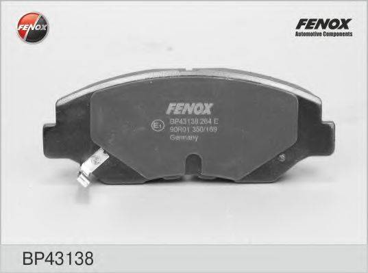 FENOX BP43138 Комплект гальмівних колодок, дискове гальмо