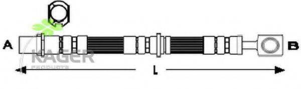 KAGER 380535 Гальмівний шланг