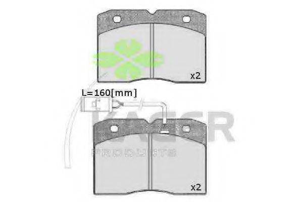 KAGER 350159 Комплект гальмівних колодок, дискове гальмо