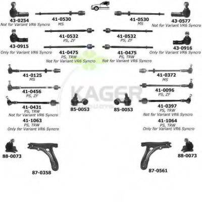 KAGER 800088 Підвіска колеса