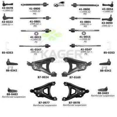 KAGER 800090 Підвіска колеса