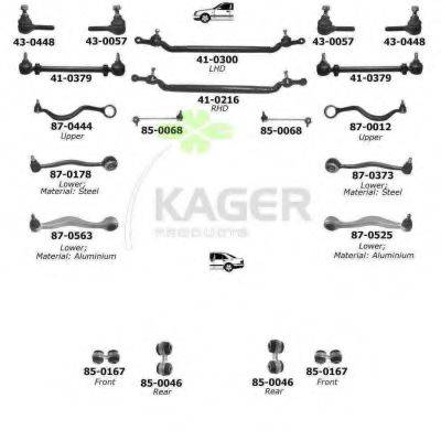 KAGER 800422 Підвіска колеса