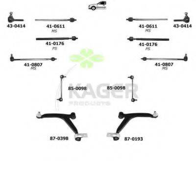 KAGER 800784 Підвіска колеса
