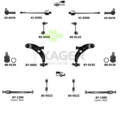 KAGER 801192 Підвіска колеса