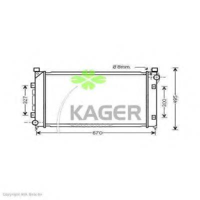 KAGER 310097 Радіатор, охолодження двигуна