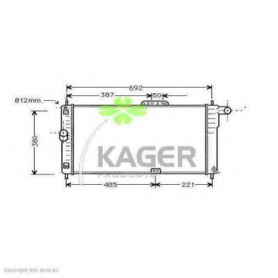 KAGER 310299 Радіатор, охолодження двигуна