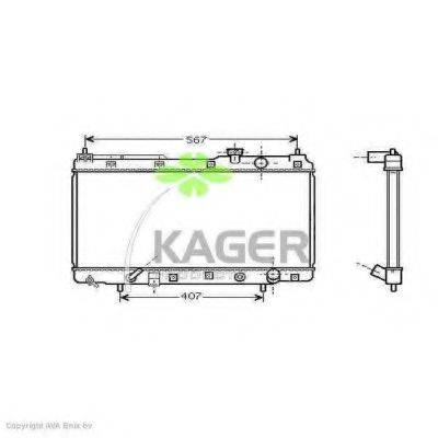 KAGER 310496 Радіатор, охолодження двигуна