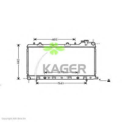 KAGER 311035 Радіатор, охолодження двигуна