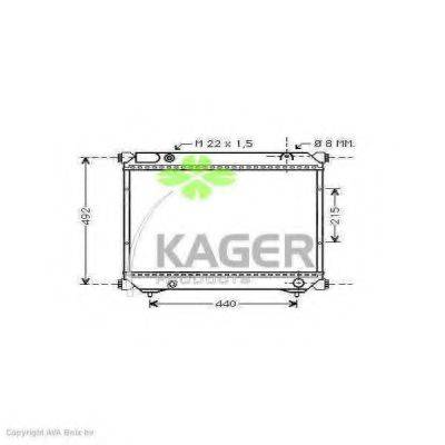 KAGER 311058 Радіатор, охолодження двигуна