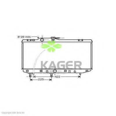 KAGER 311096 Радіатор, охолодження двигуна