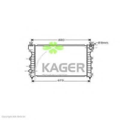 KAGER 312276 Радіатор, охолодження двигуна