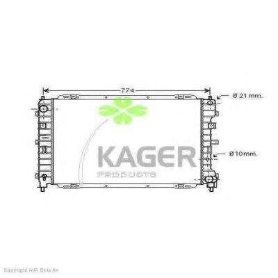 KAGER 312674 Радіатор, охолодження двигуна