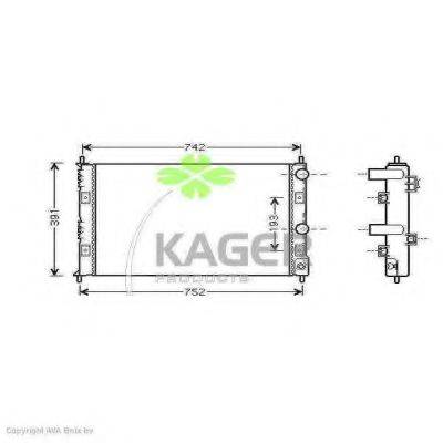 KAGER 313149 Радіатор, охолодження двигуна