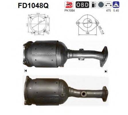 AS FD1048Q Саджовий/частковий фільтр, система вихлопу ОГ