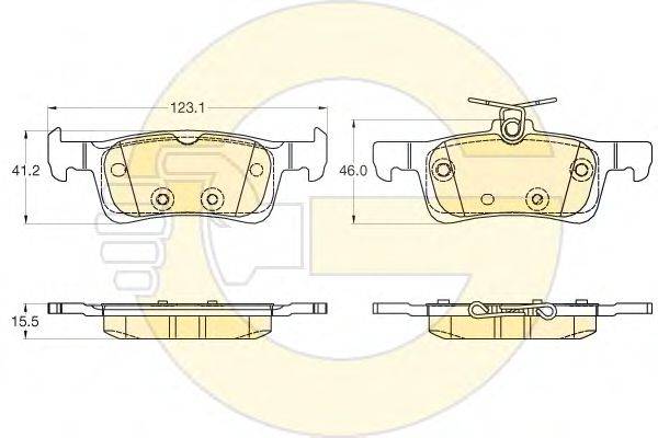 GIRLING 6120372 Комплект гальмівних колодок, дискове гальмо