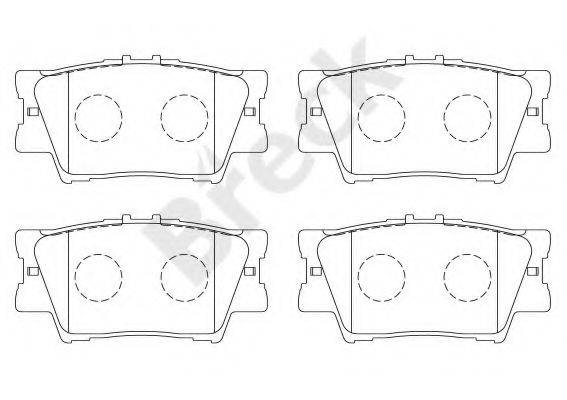 BRECK 243380070400 Комплект гальмівних колодок, дискове гальмо
