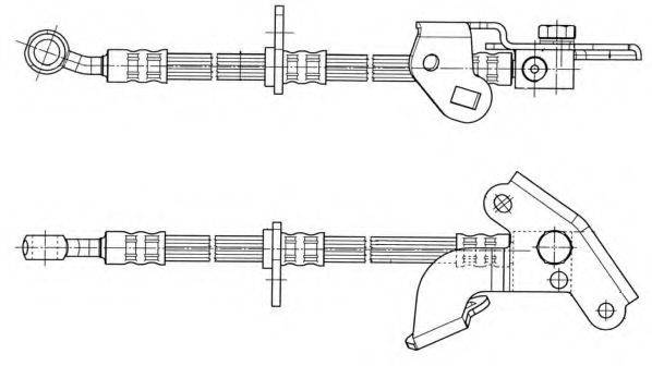 KAWE 512521 Гальмівний шланг