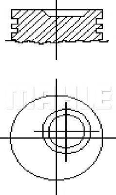 MAHLE ORIGINAL E59570050 Поршень