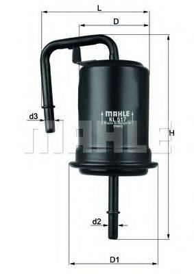 MAHLE ORIGINAL KL517 Паливний фільтр