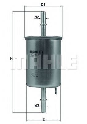 MAHLE ORIGINAL KL573 Паливний фільтр
