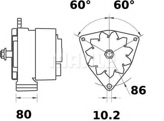 MAHLE ORIGINAL MG368 Генератор