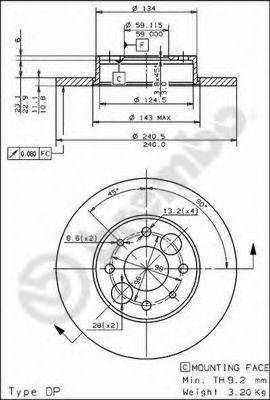 BRECO BS7391 гальмівний диск