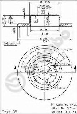 BRECO BS7448 гальмівний диск