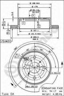 BRECO BS8115 гальмівний диск