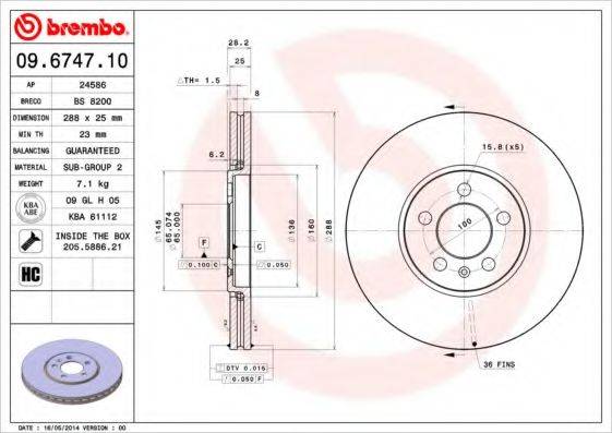 BRECO BS8200 гальмівний диск