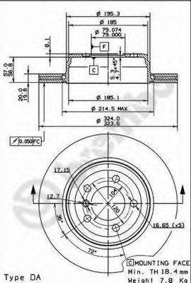 BRECO BS8489 гальмівний диск