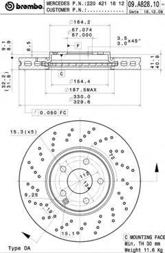 BRECO BS8859 гальмівний диск