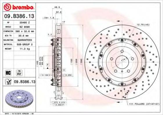 BRECO BZ9090 гальмівний диск