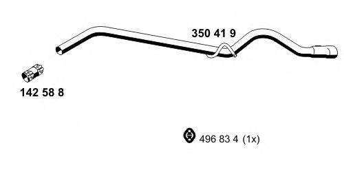 ERNST 350419 Труба вихлопного газу