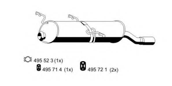 ERNST 500210 Глушник вихлопних газів кінцевий
