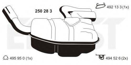 ERNST 250283 Глушник вихлопних газів кінцевий