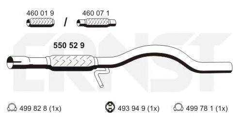 ERNST 550529 Труба вихлопного газу