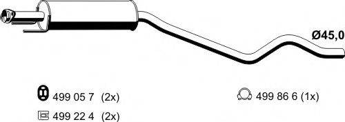 ERNST 052146 Середній глушник вихлопних газів