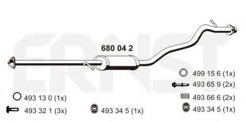 ERNST 680042 Середній глушник вихлопних газів