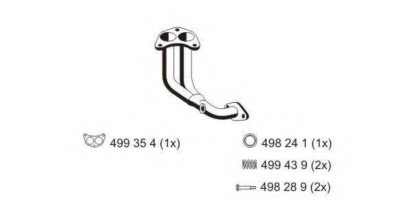 FORD 6 628 891 Труба вихлопного газу