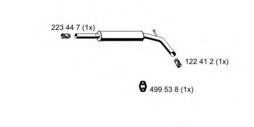 ERNST 131025 Середній глушник вихлопних газів