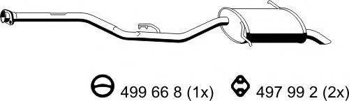ERNST 283236 Глушник вихлопних газів кінцевий